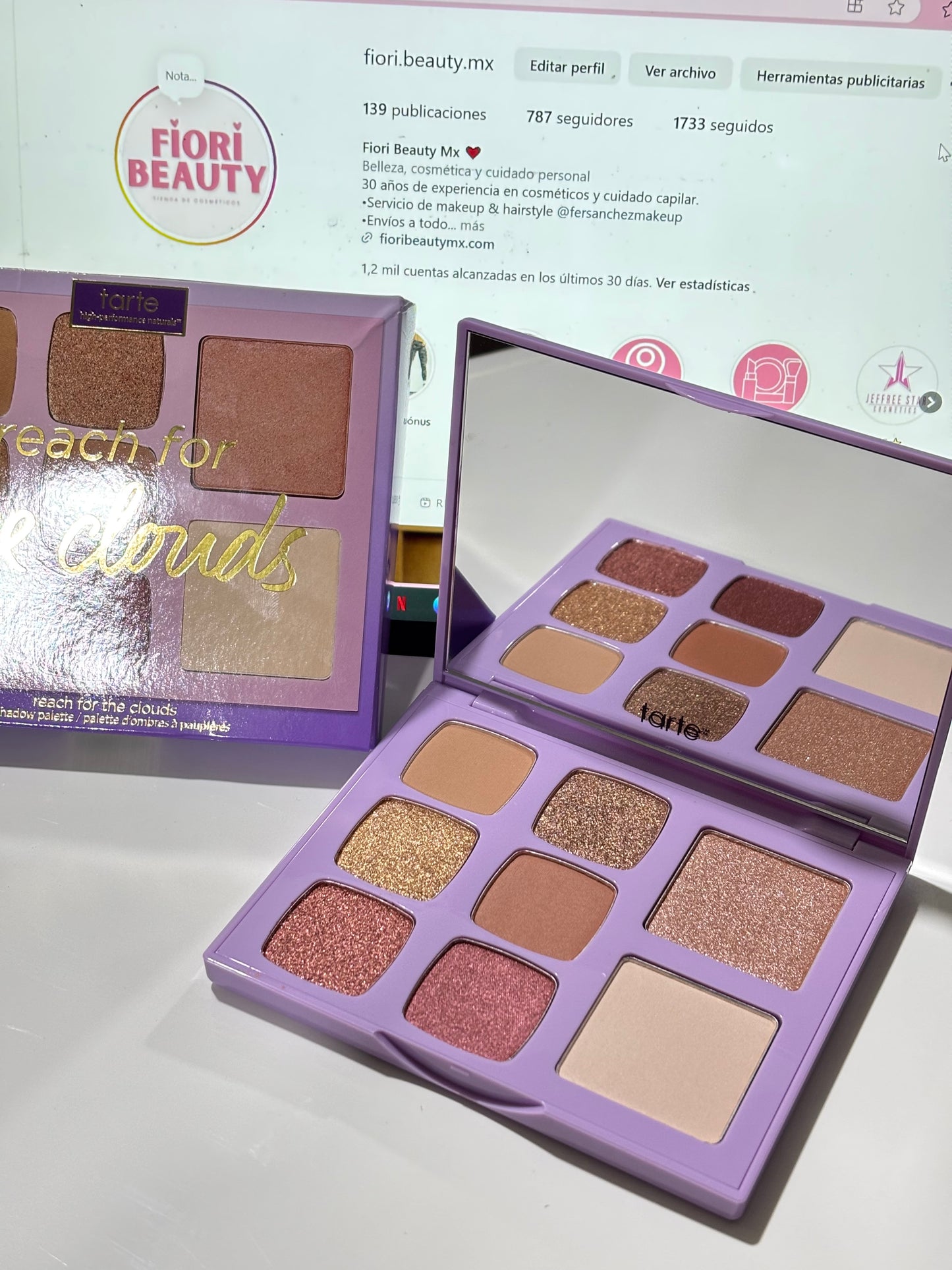 reach for the clouds eyeshadow palette - Tarte cosmetics